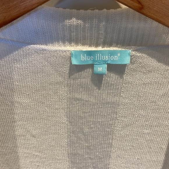 White linen/nylon sweater - Picture 2 of 4